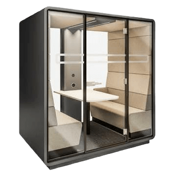 Hush Office Meet 4 Persons Pod Grey Outer Shell - Office Furniture Company