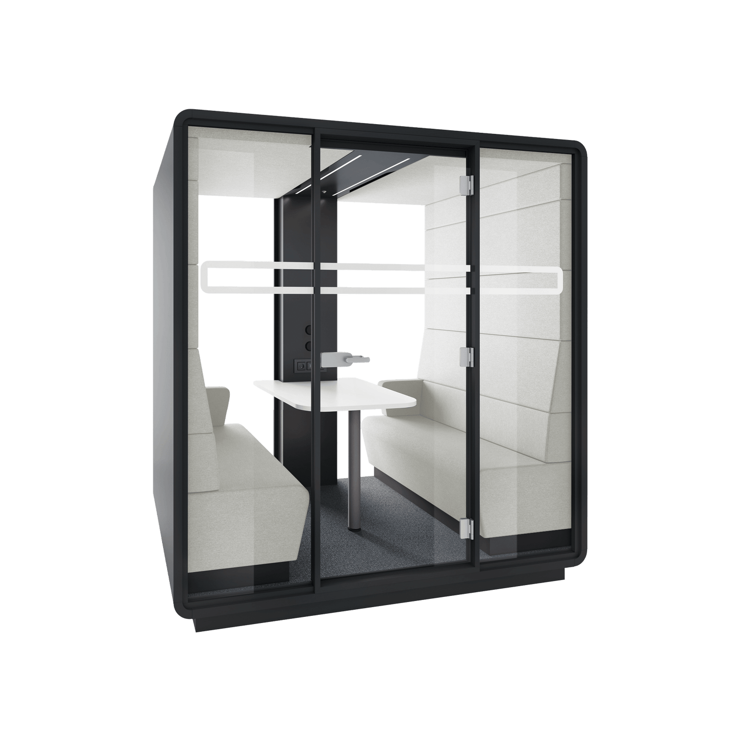 Hush Office Meet 4 Persons Pod White (ABB) Grey (TPC)