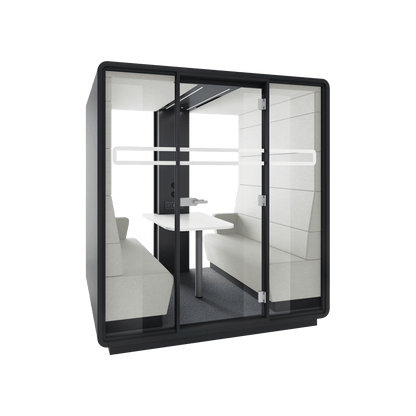 Hush Office Meet 4 Persons Pod White (ABB) Grey (TPC)