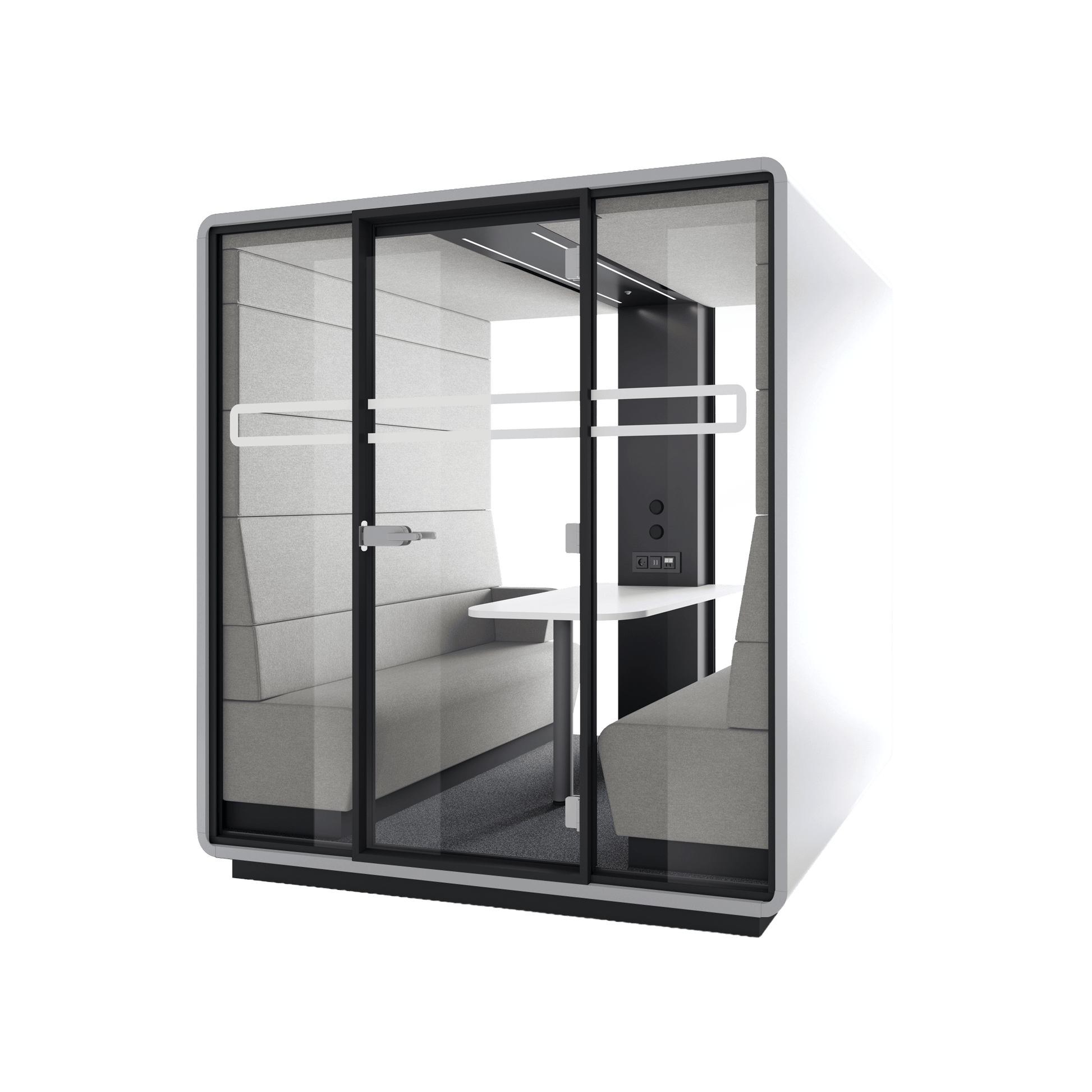 Hush Office Meet 4 Persons Pod White (ABB) Grey (TPC)