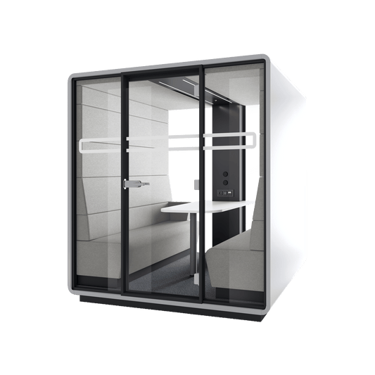 Hush Office Meet 4 Persons Pod White (ABB) Grey (TPC)