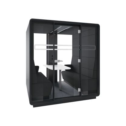 Hush Office Meet 4 Persons Pod White (ABB) Grey (TPC)