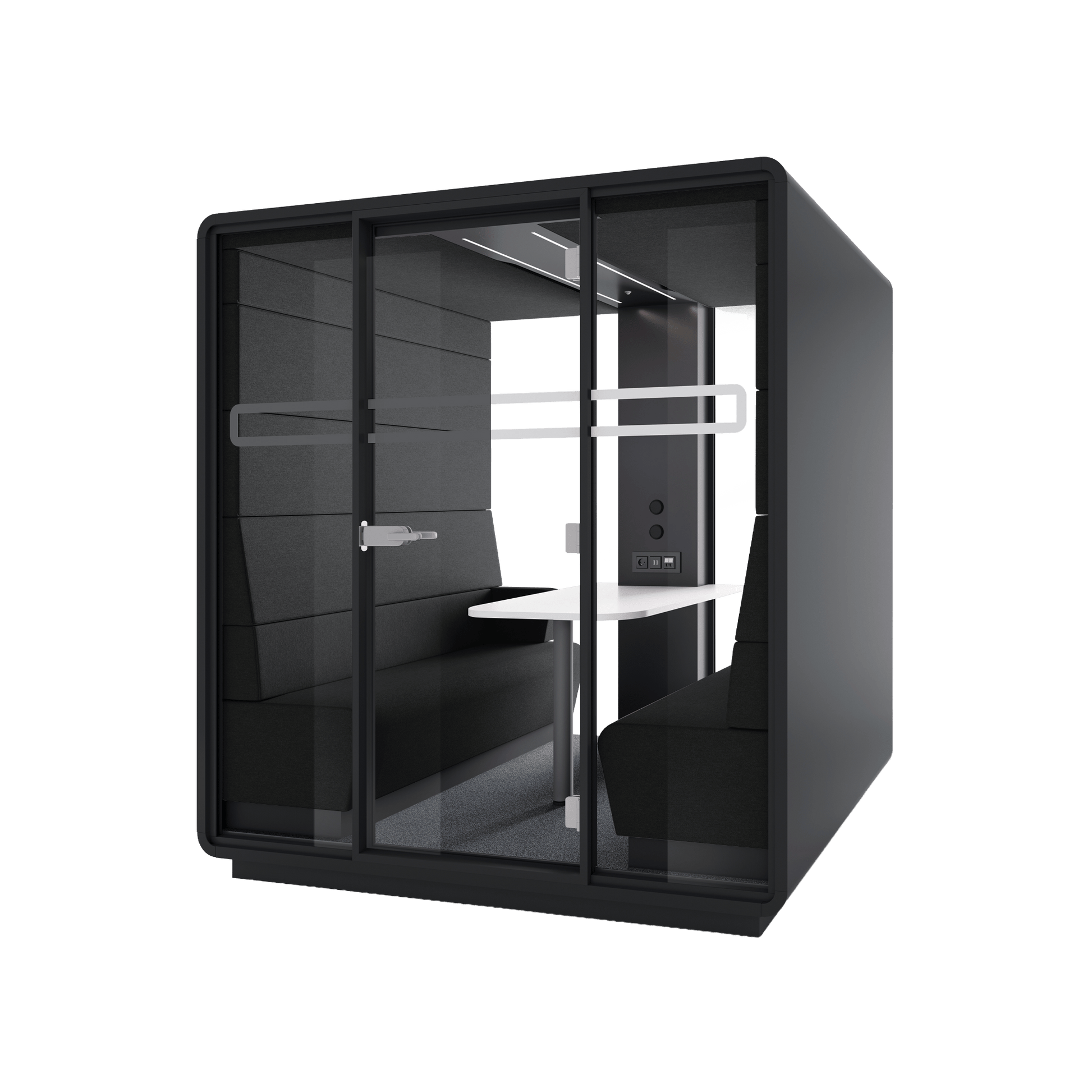 Hush Office Meet 4 Persons Pod Grey (AGC) Black (TON)