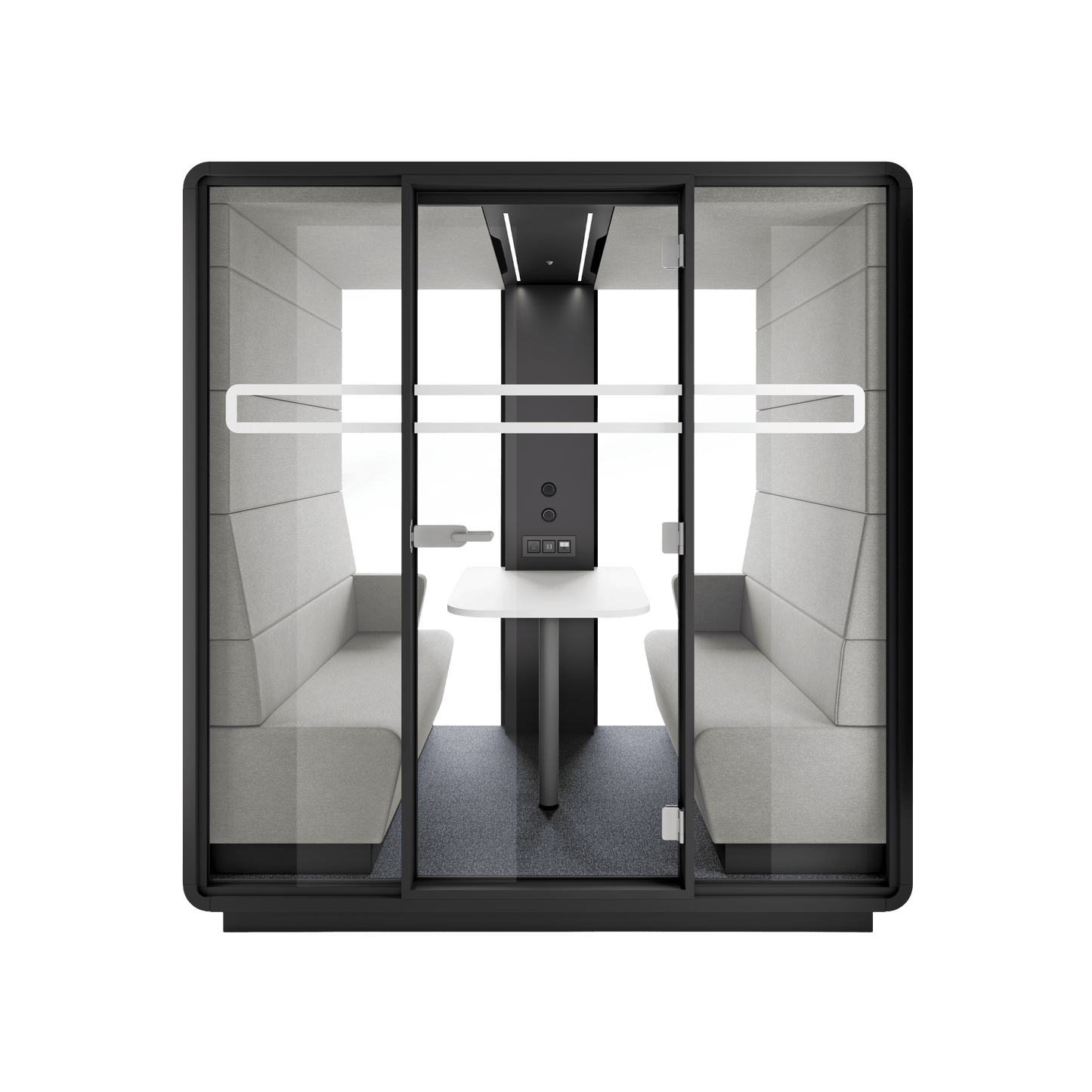 Hush Office Meet 4 Persons Pod Grey (AGC) Black (TON)