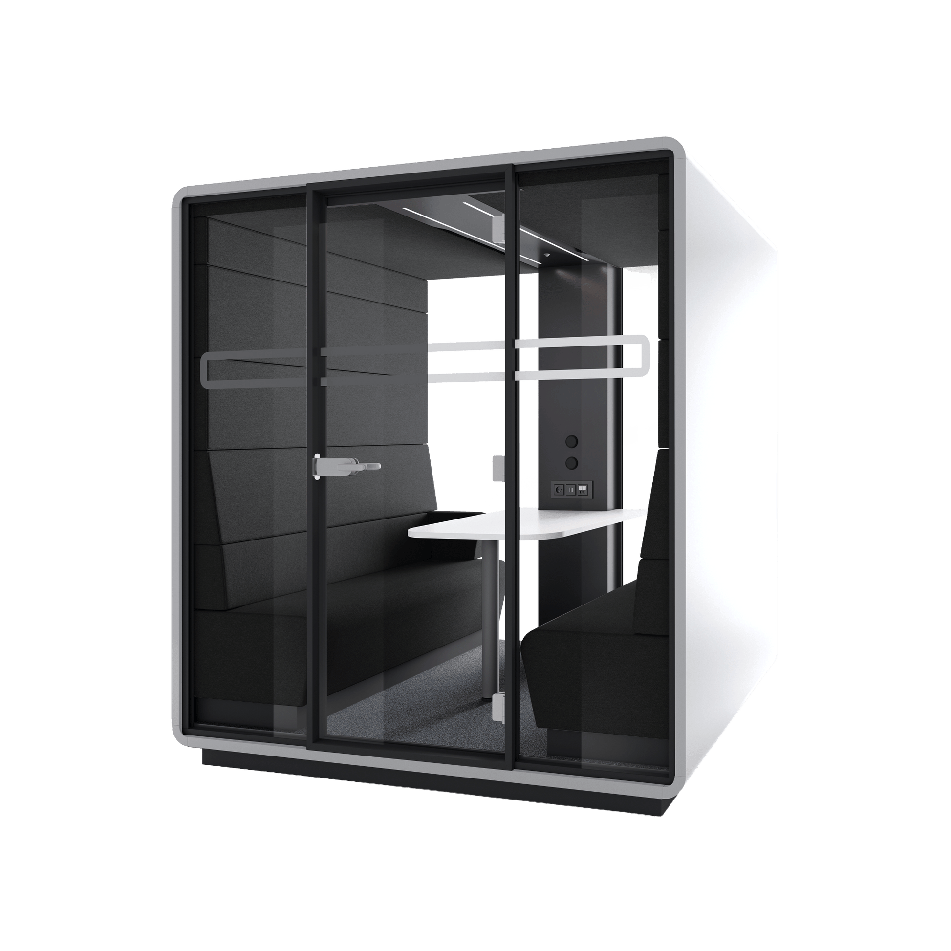 Hush Office Meet 4 Persons Pod White (ABB) Black (TON)