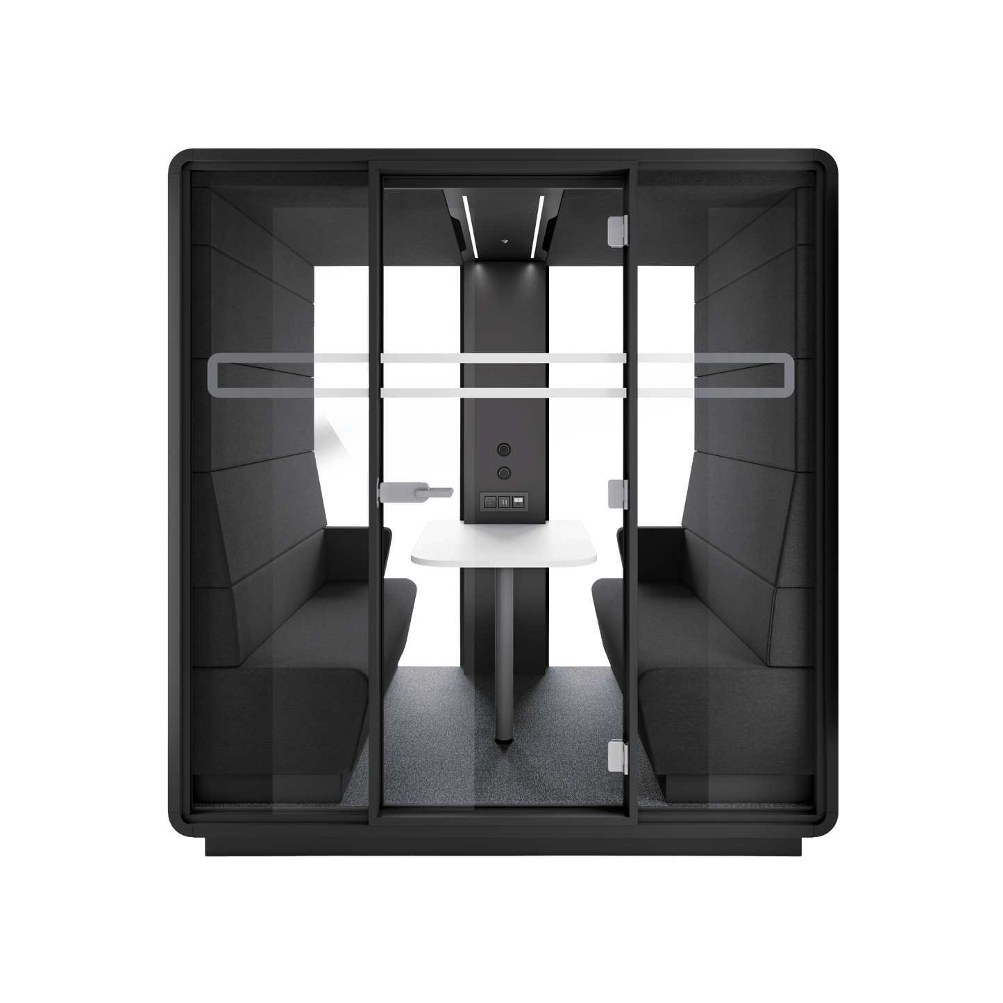 Hush Office Meet 4 Persons Pod White (ABB) Black (TON)