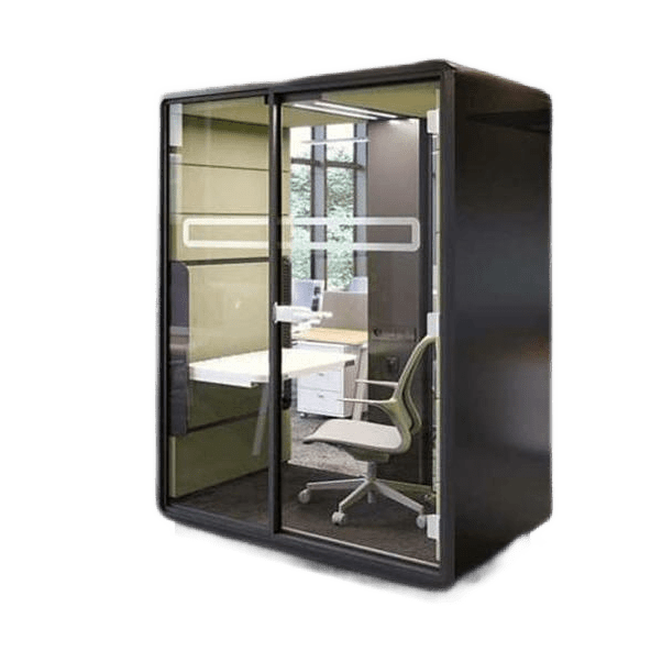 Hush Sit and Stand Work Pod Grey Hush Exterior