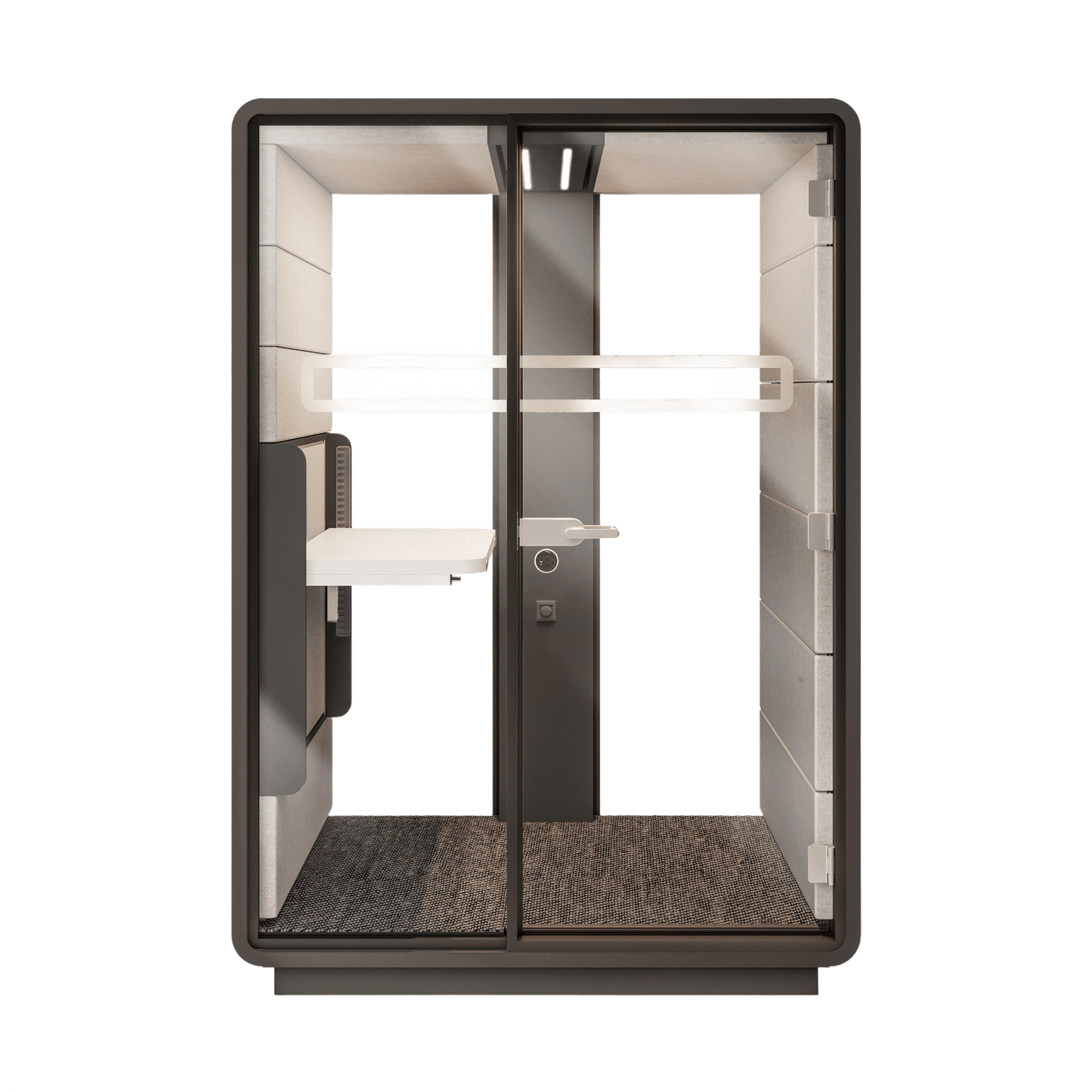 Hush Sit and Stand Work Pod Grey Hush Exterior