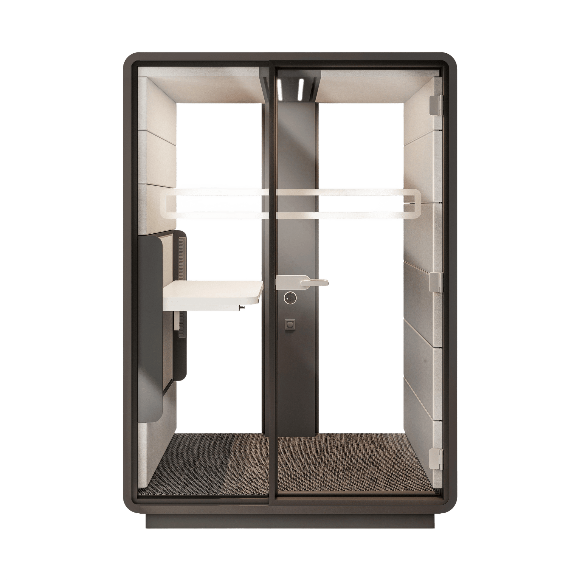 Hush Sit and Stand Work Pod Grey Hush Exterior