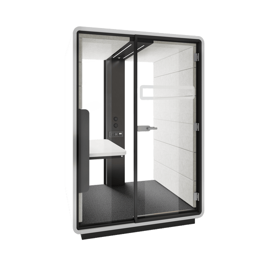 Hush Sit and Stand Work Pod White (ABB) Grey (TPC)