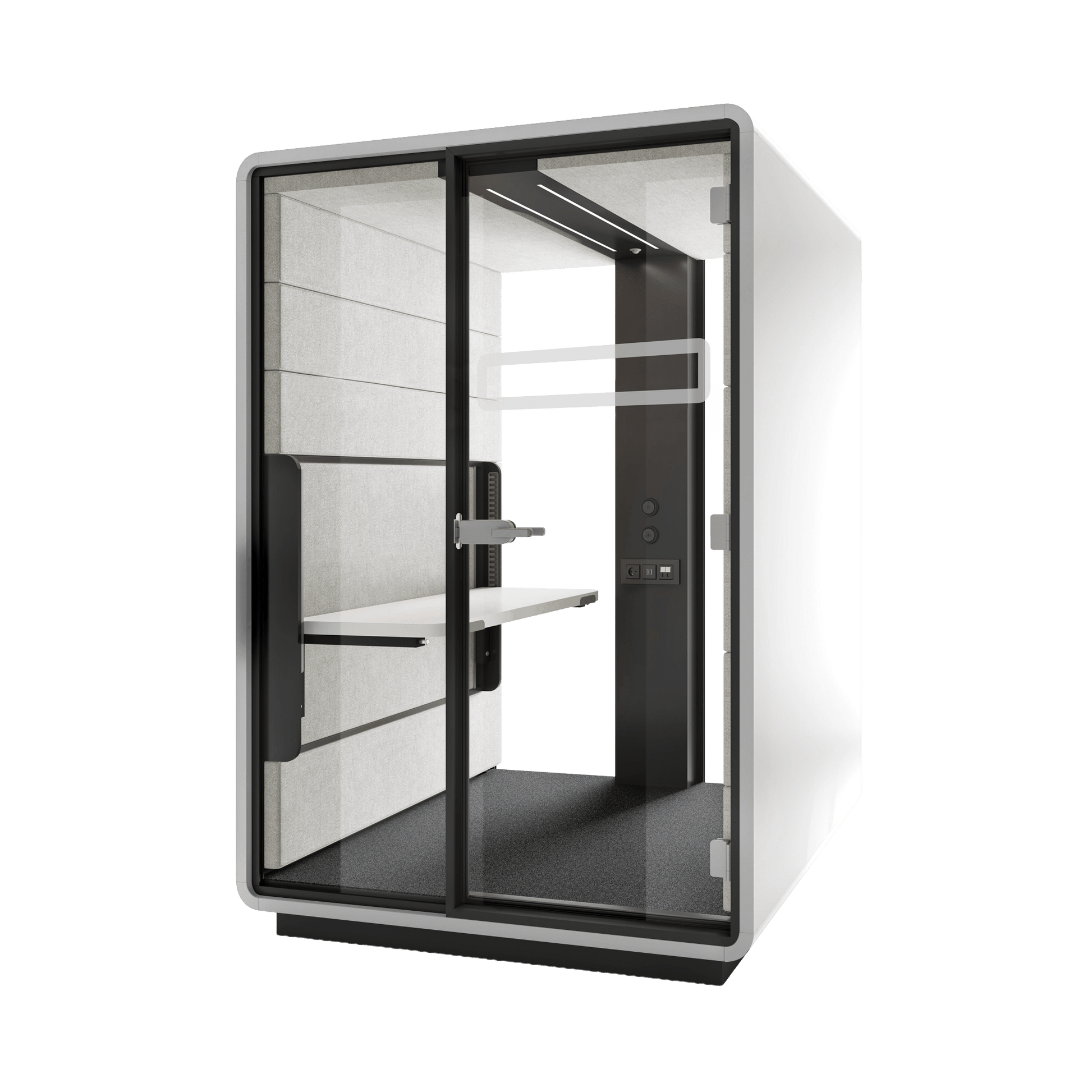 Hush Sit and Stand Work Pod White (ABB) Black (TON)