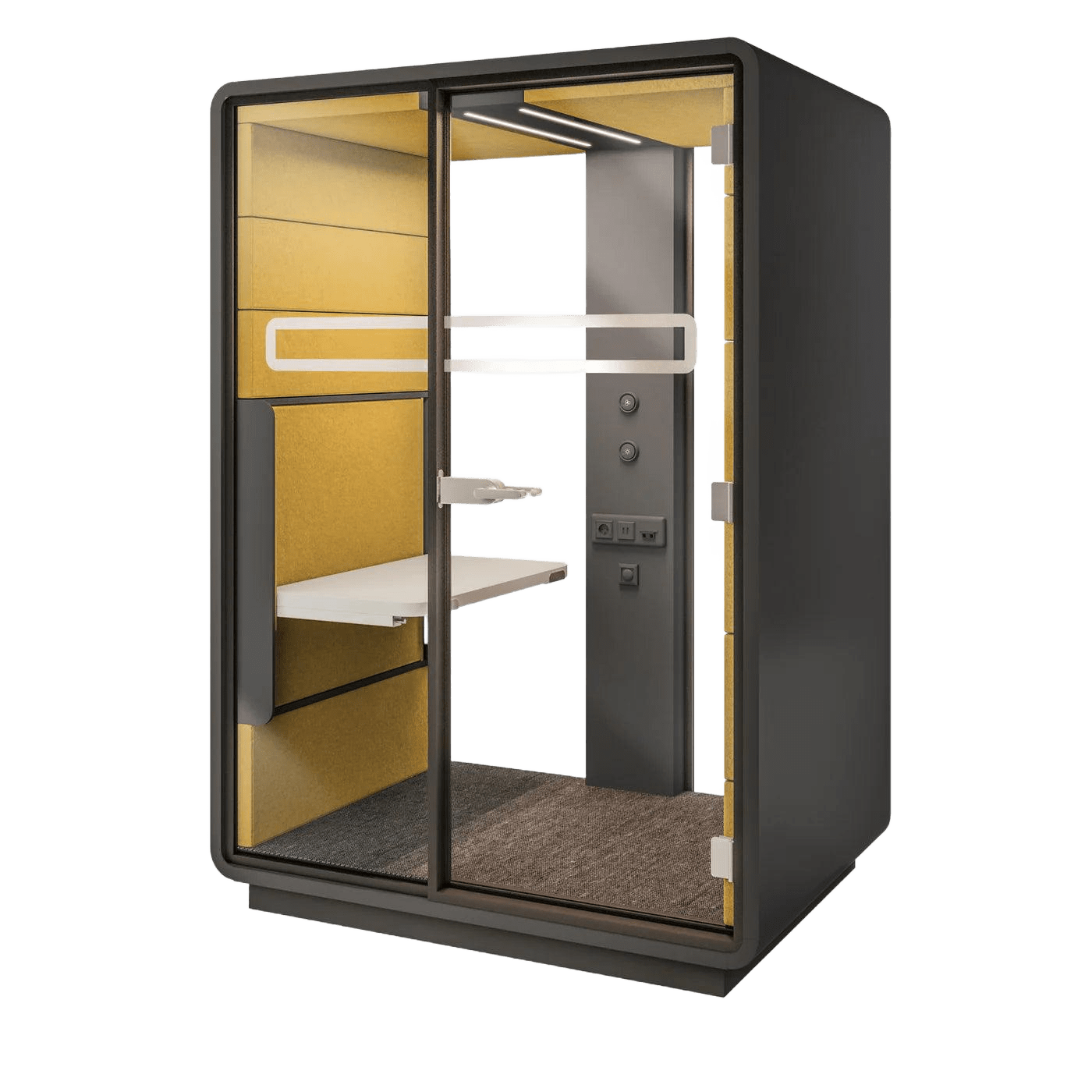 Hush Sit and Stand Work Pod White Hush Exterior