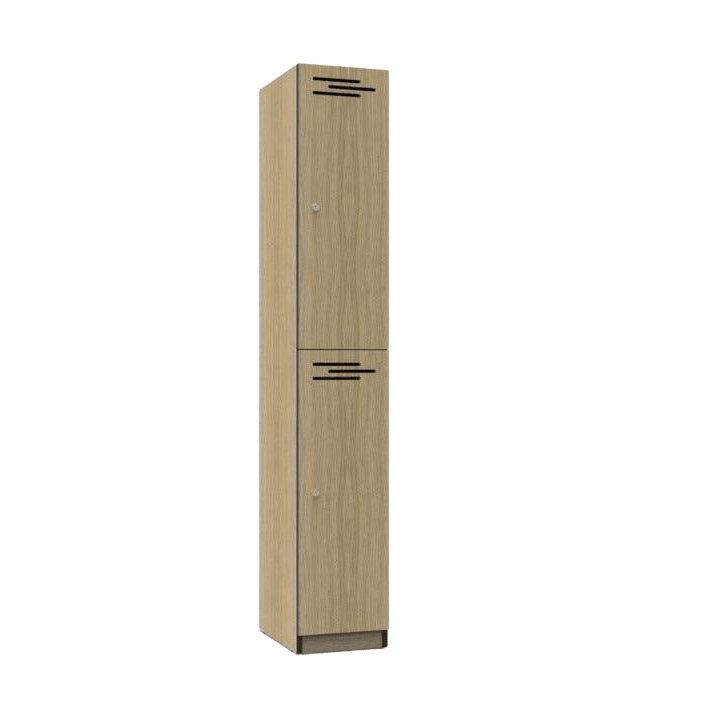 Infinity 2 Door Melamine Locker Natural Oak