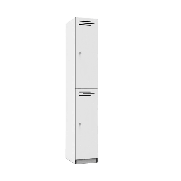 Infinity 2 Door Melamine Locker White