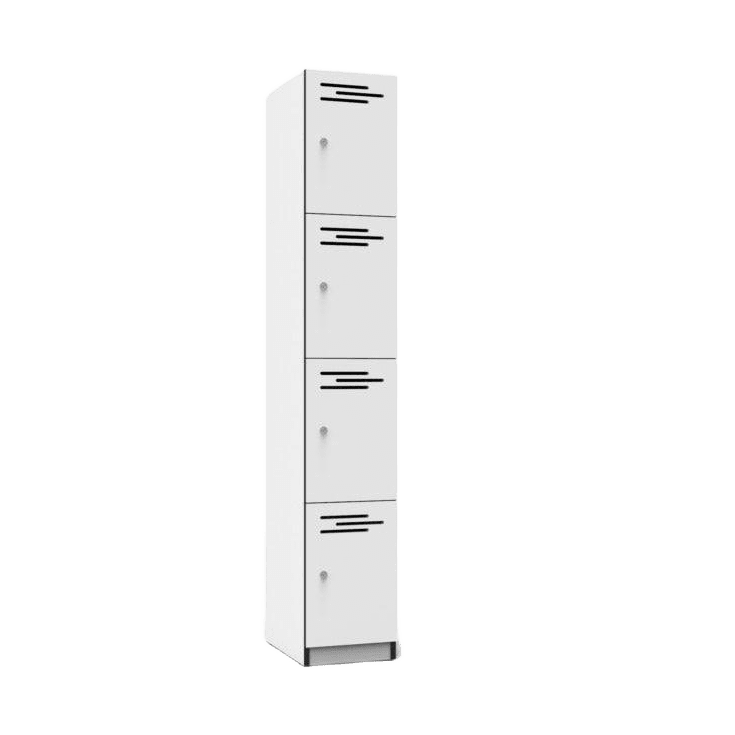 Infinity 4 Door Melamine Locker White