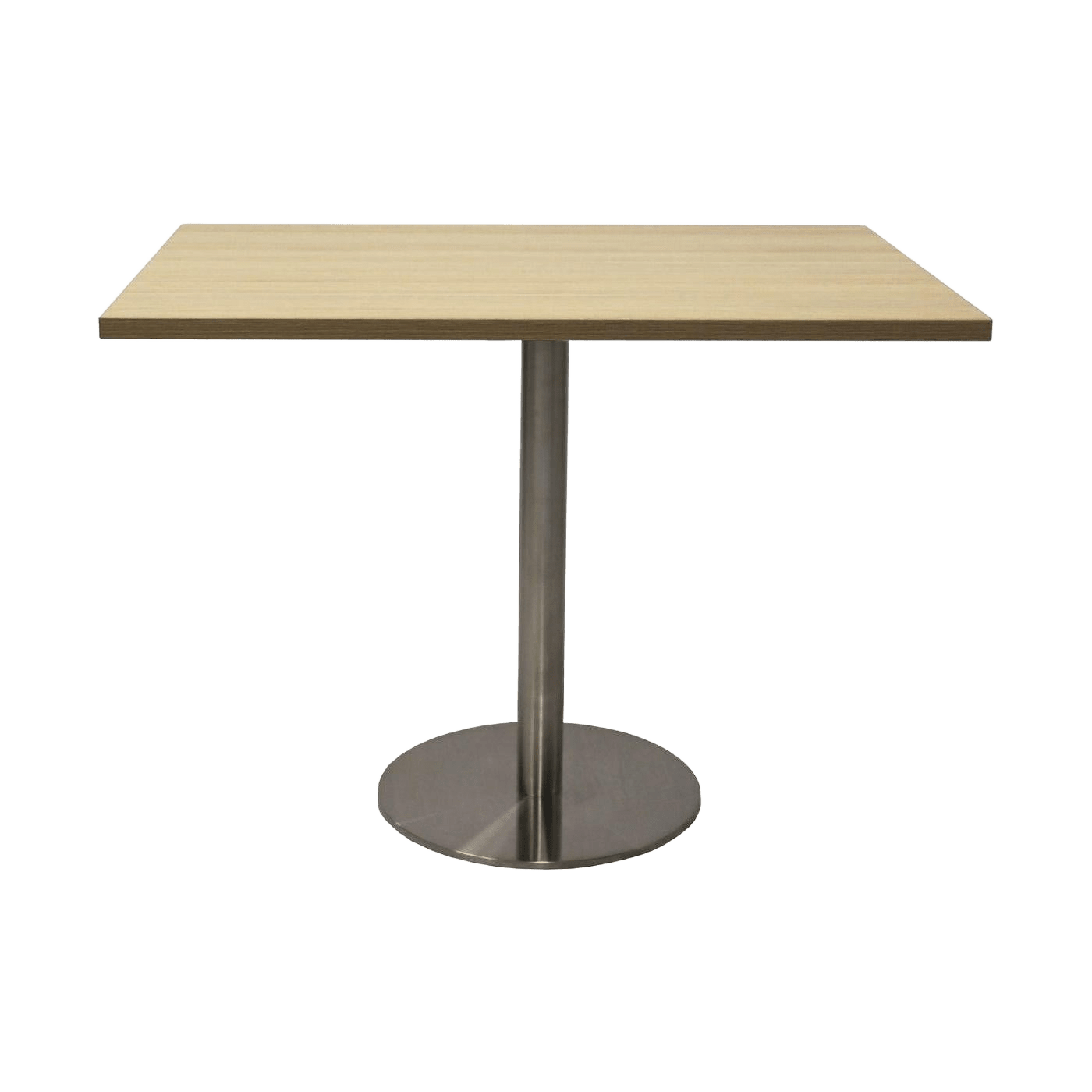 Infinity Square Meeting Table Natural Oak Stainless Steel - Office Furniture Company