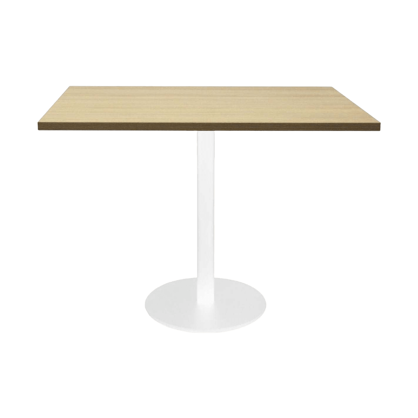 Infinity Square Meeting Table Natural Oak White Powdercoat - Office Furniture Company