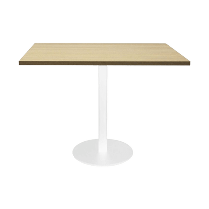 Infinity Square Meeting Table Natural Oak White Powdercoat - Office Furniture Company