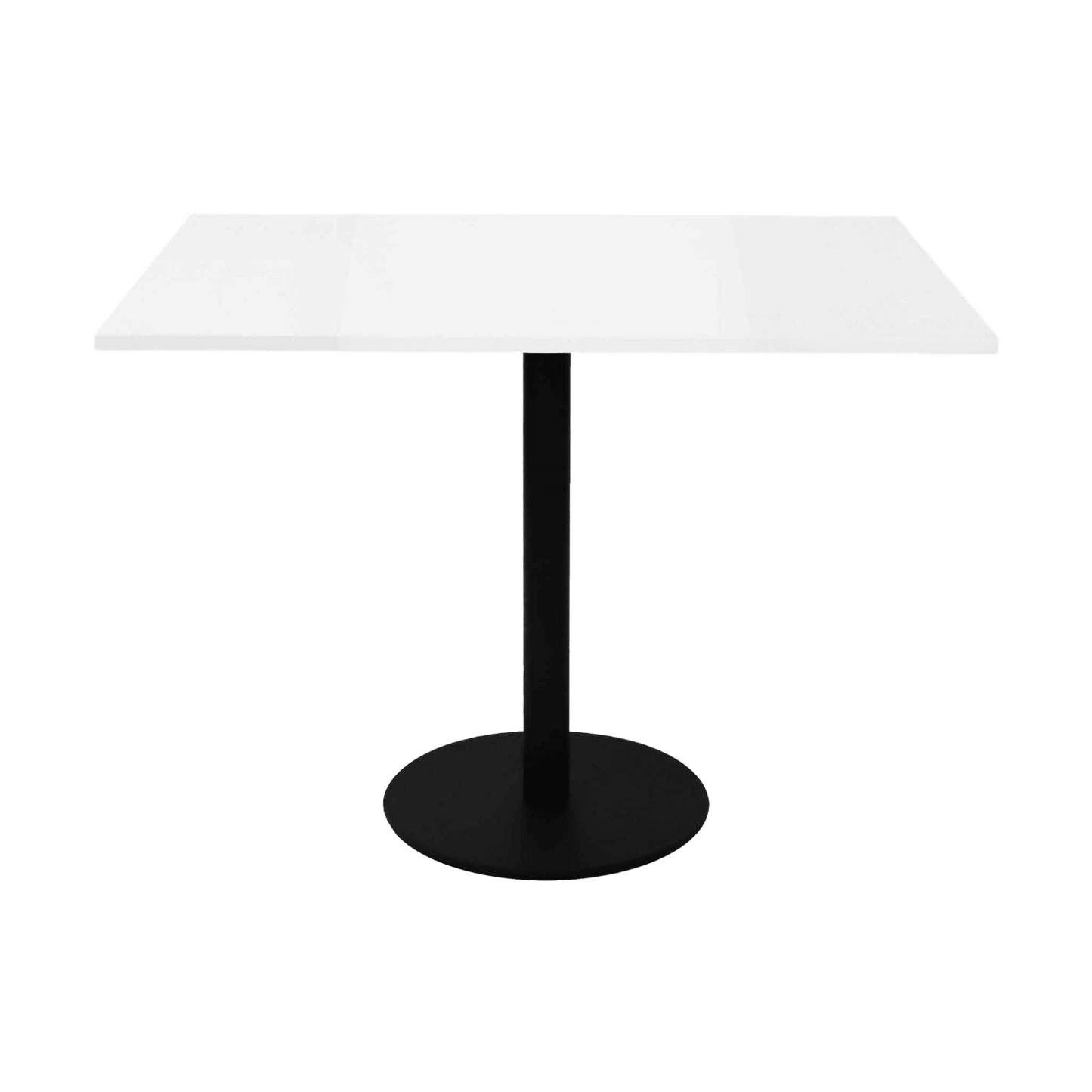 Infinity Square Meeting Table White Black Powdercoat - Office Furniture Company