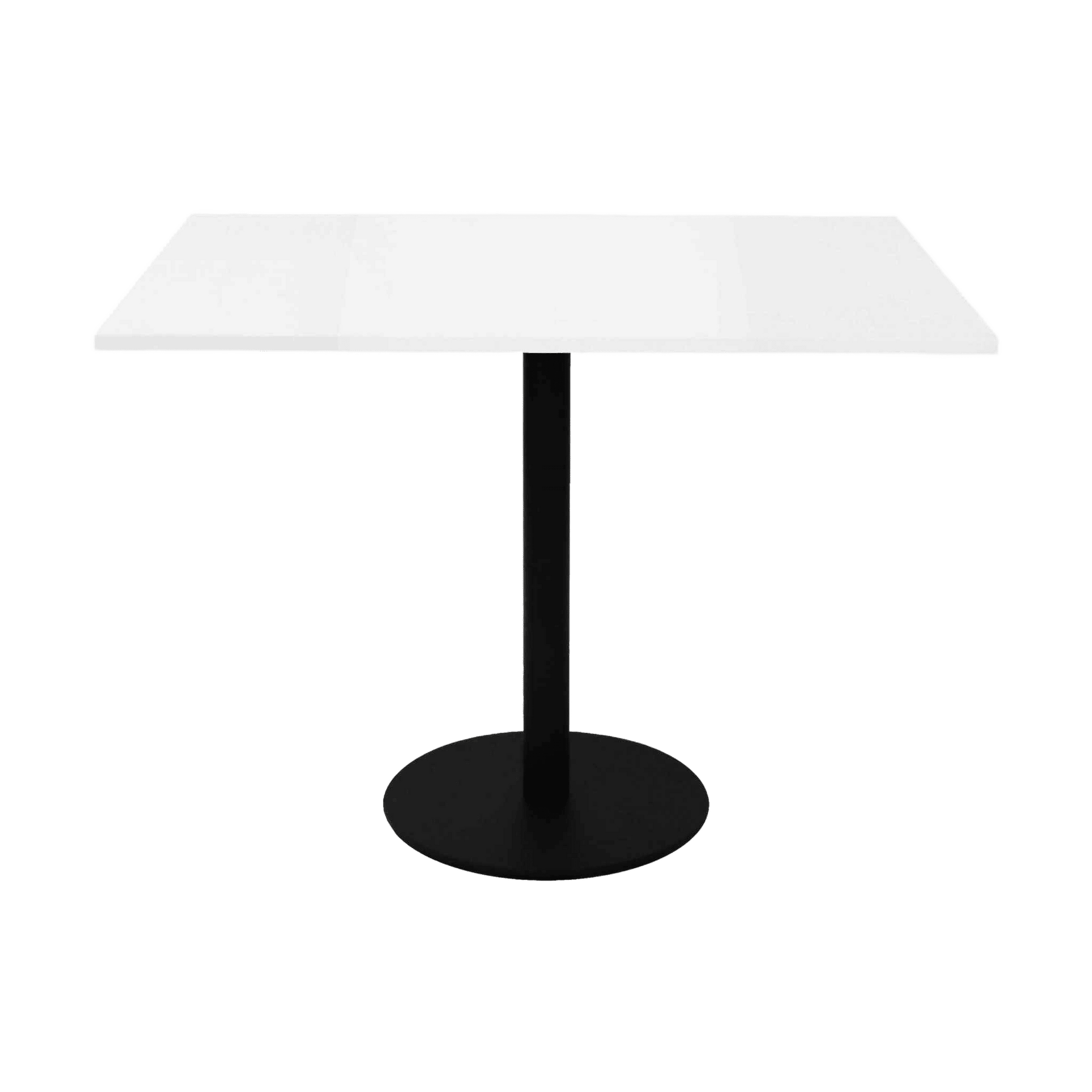 Infinity Square Meeting Table White Black Powdercoat - Office Furniture Company