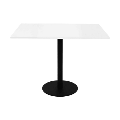 Infinity Square Meeting Table White Black Powdercoat - Office Furniture Company
