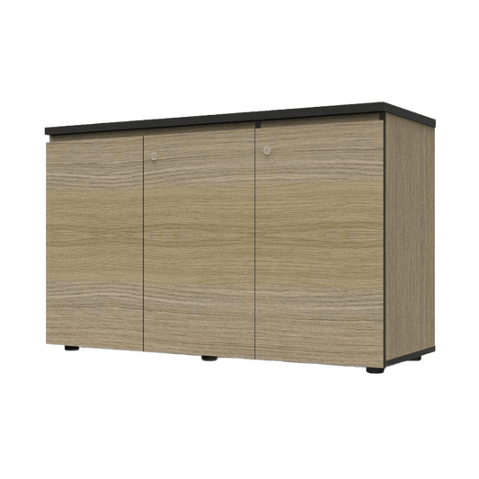 Infinity Swing Door Cupboard 3 Door ( 1200W X 450D X 730H ) Natural Oak - Office Furniture Company