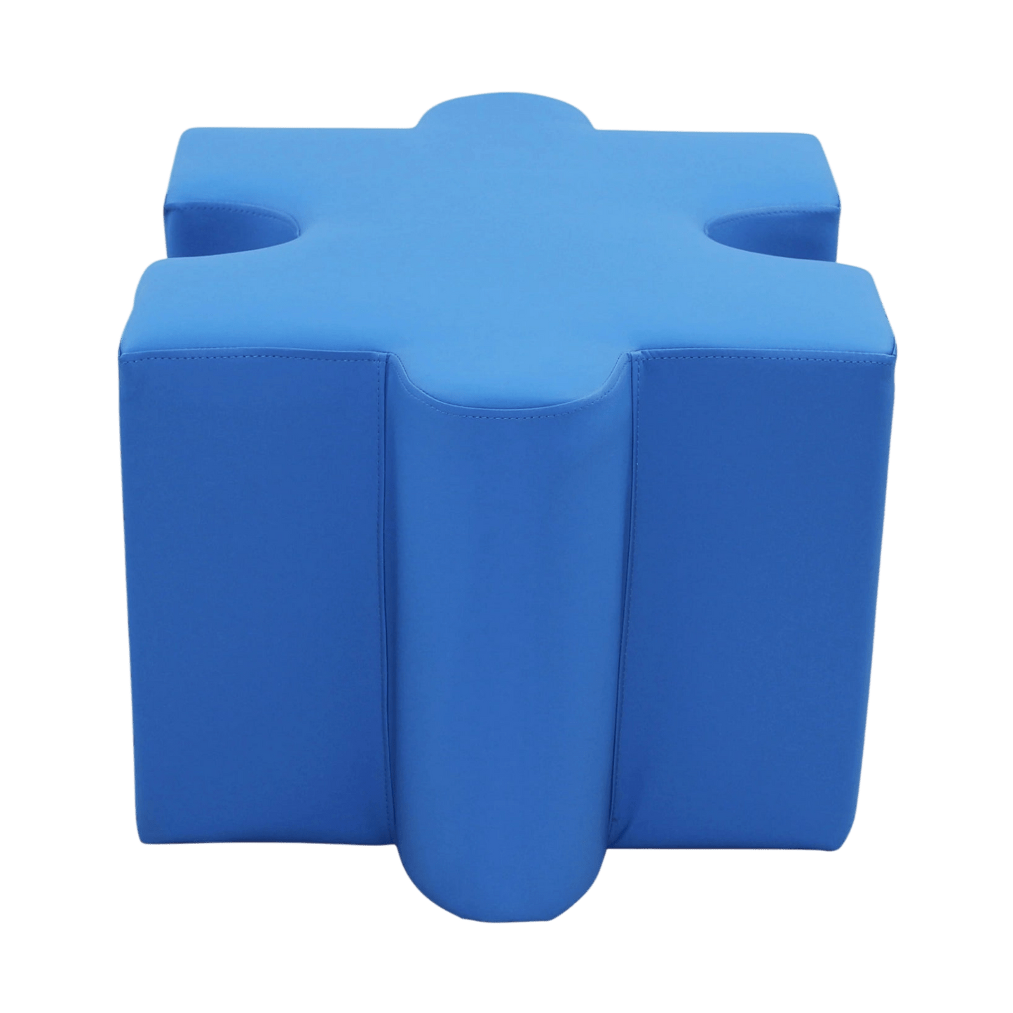 Jigsaw Puzzle Shaped Ottoman Blue