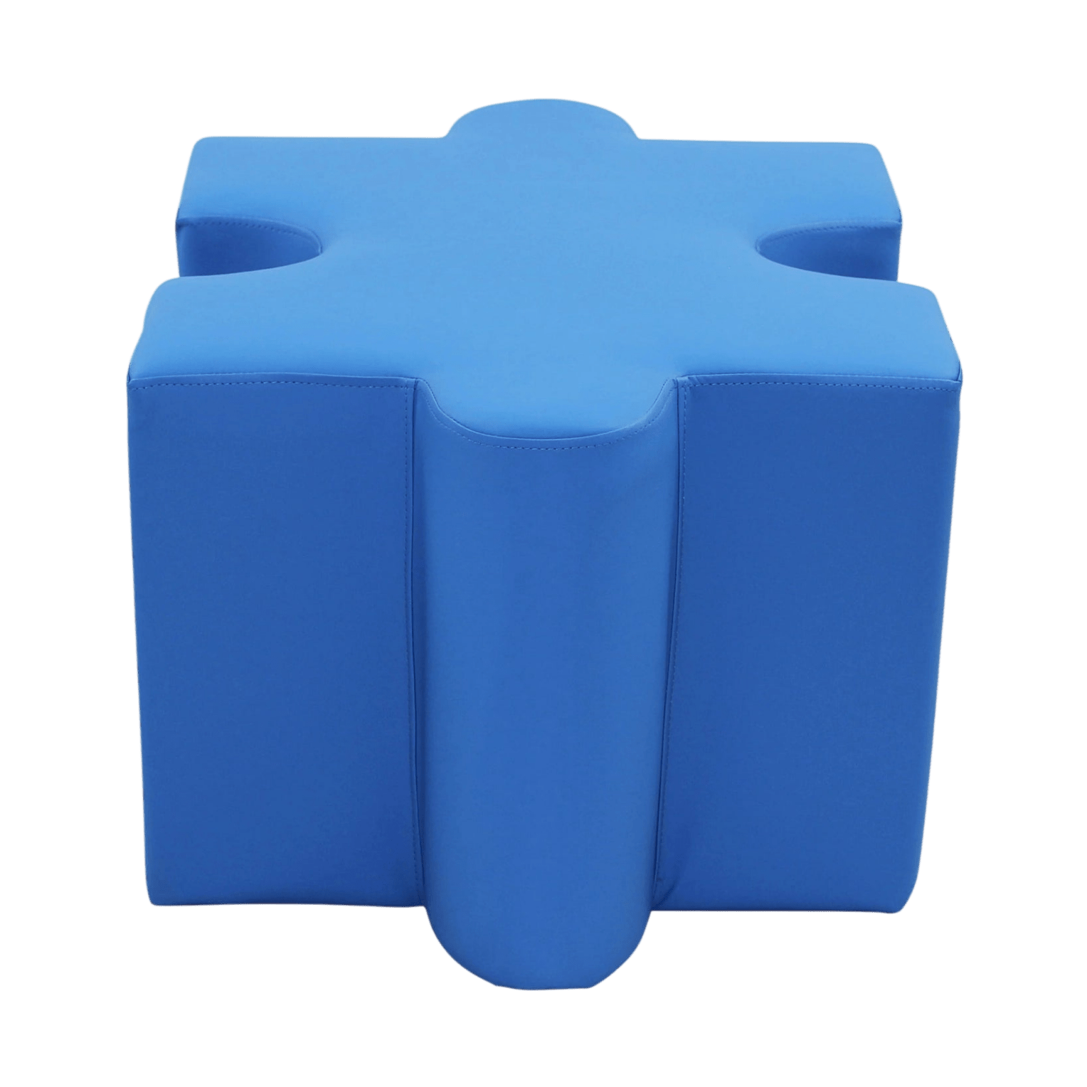 Jigsaw Puzzle Shaped Ottoman Blue