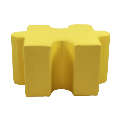 Jigsaw Puzzle Shaped Ottoman Blue