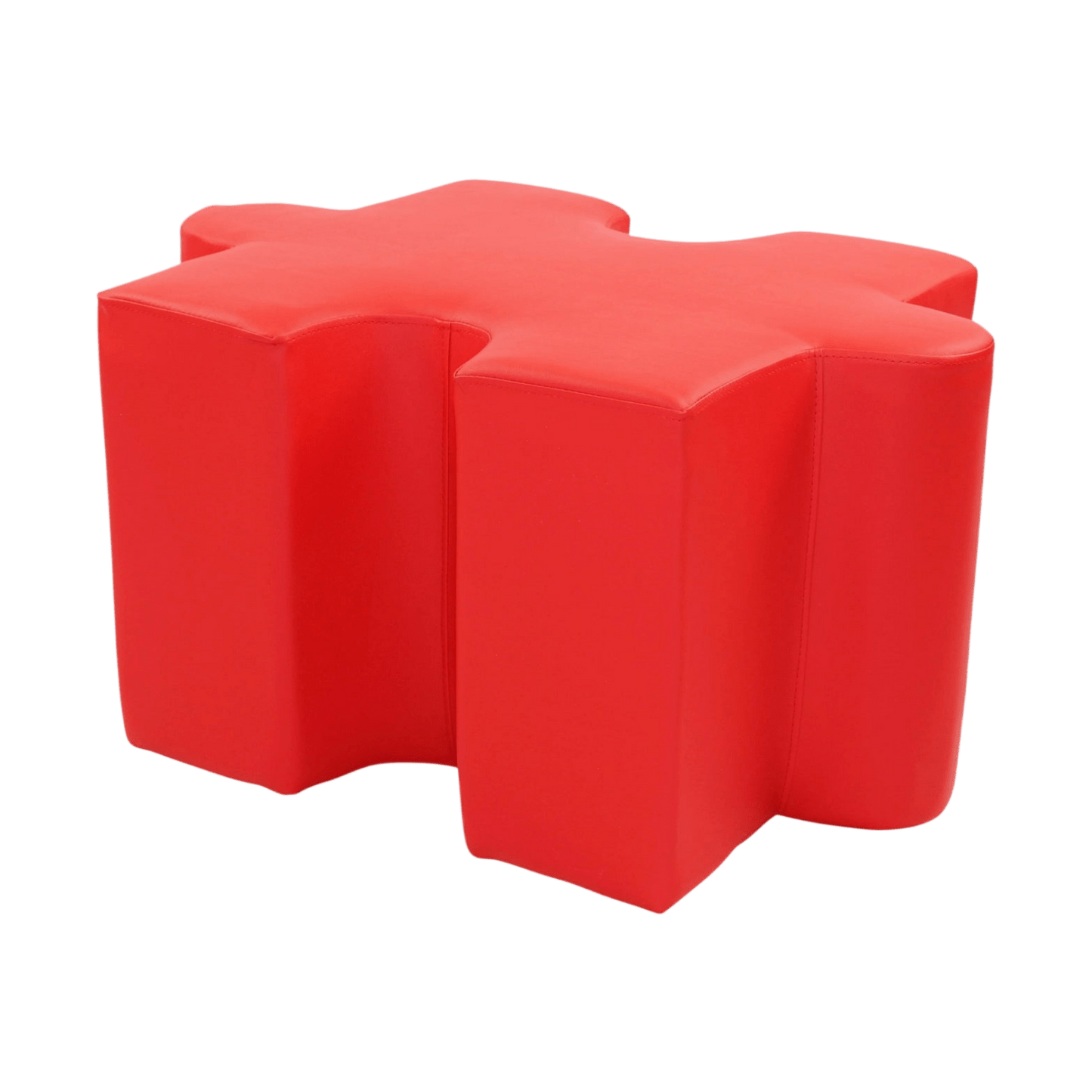 Jigsaw Puzzle Shaped Ottoman Blue