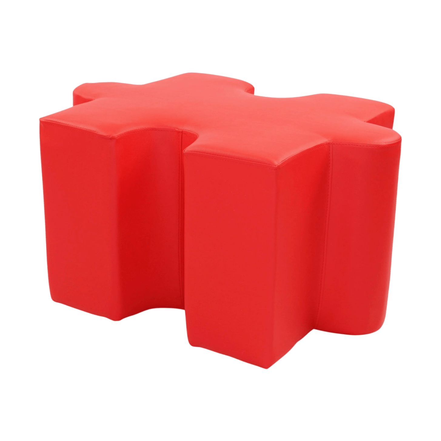 Jigsaw Puzzle Shaped Ottoman Blue