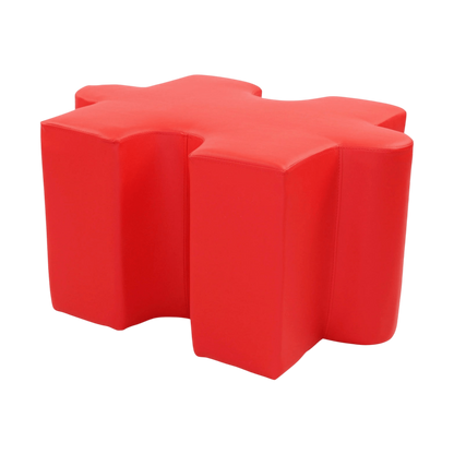 Jigsaw Puzzle Shaped Ottoman Blue