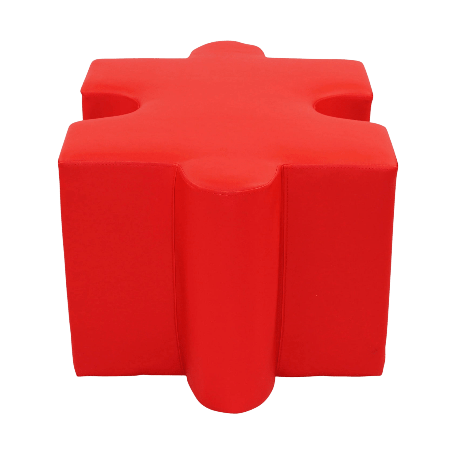 Jigsaw Puzzle Shaped Ottoman Blue