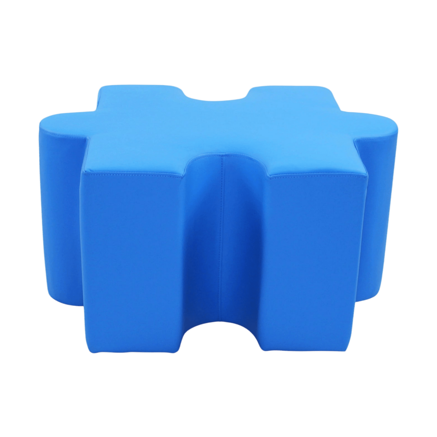 Jigsaw Puzzle Shaped Ottoman Blue