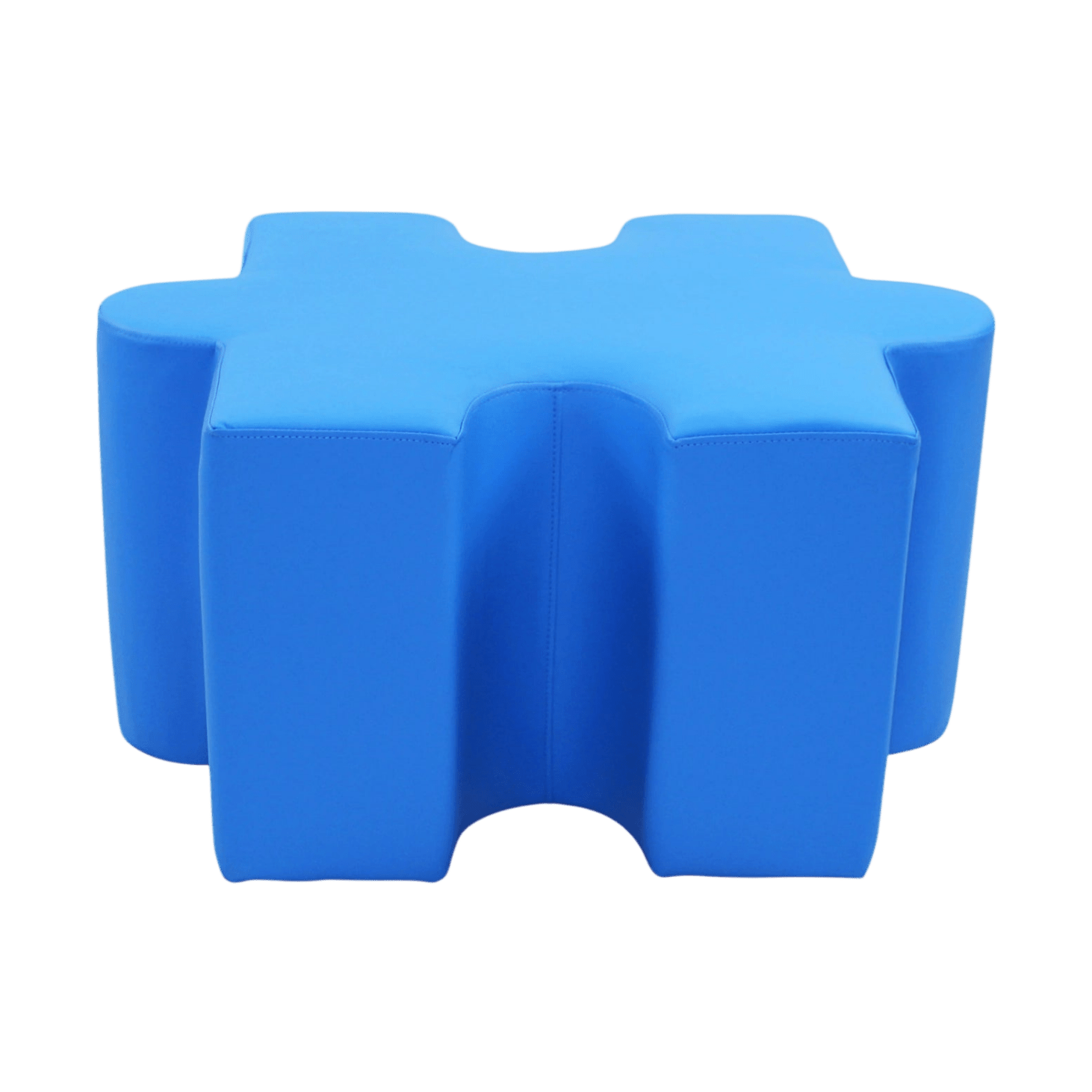 Jigsaw Puzzle Shaped Ottoman Blue