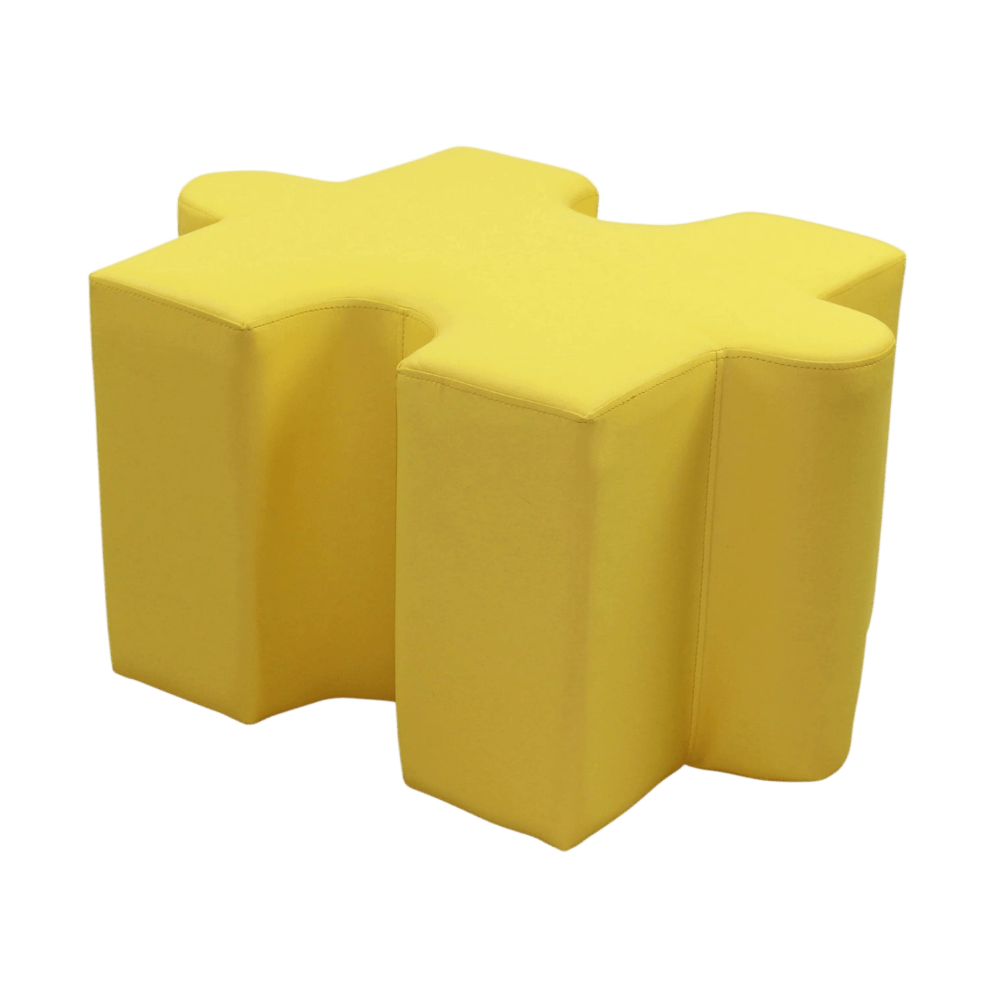 Jigsaw Puzzle Shaped Ottoman Blue