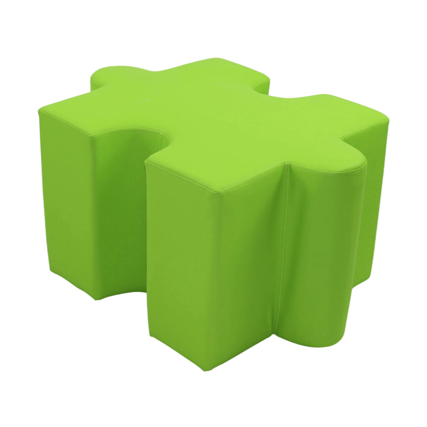 Jigsaw Puzzle Shaped Ottoman Blue