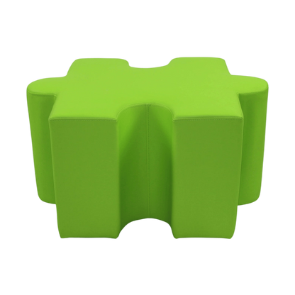 Jigsaw Puzzle Shaped Ottoman Blue