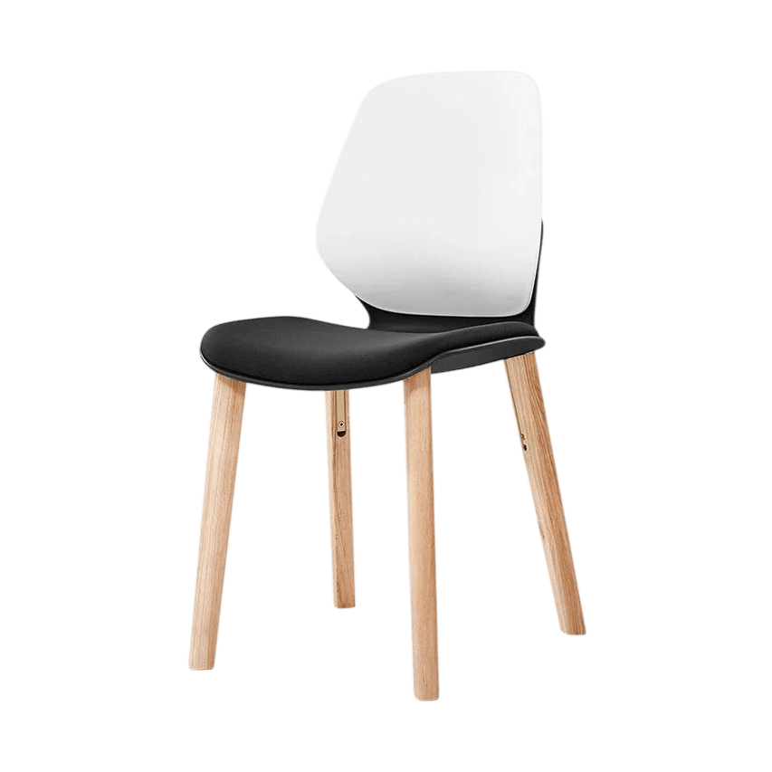 Kaleido White 4 - Leg Wood Chair Black
