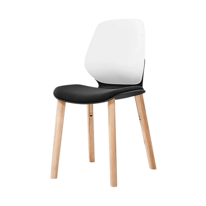 Kaleido White 4 - Leg Wood Chair Black