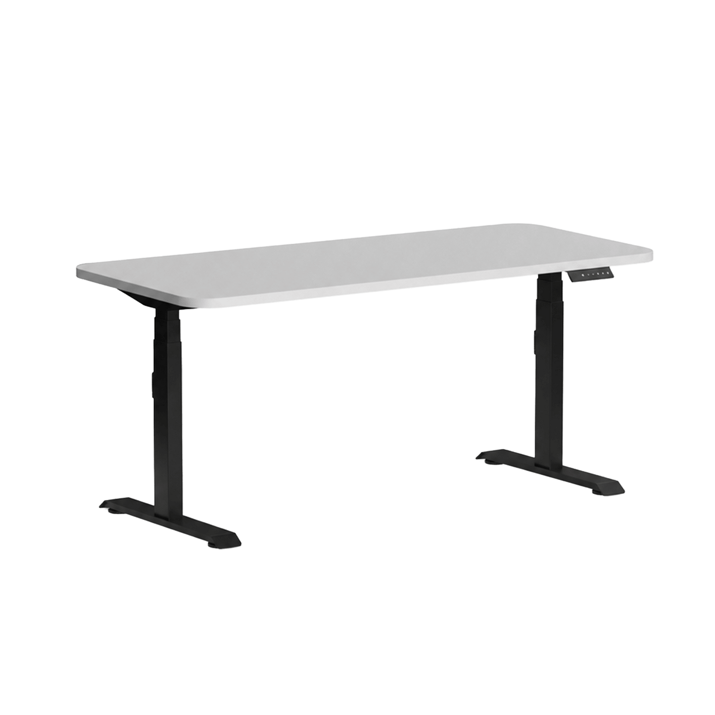 Klass Curve Height Adjustable Standing Desk 1500x750 Black White