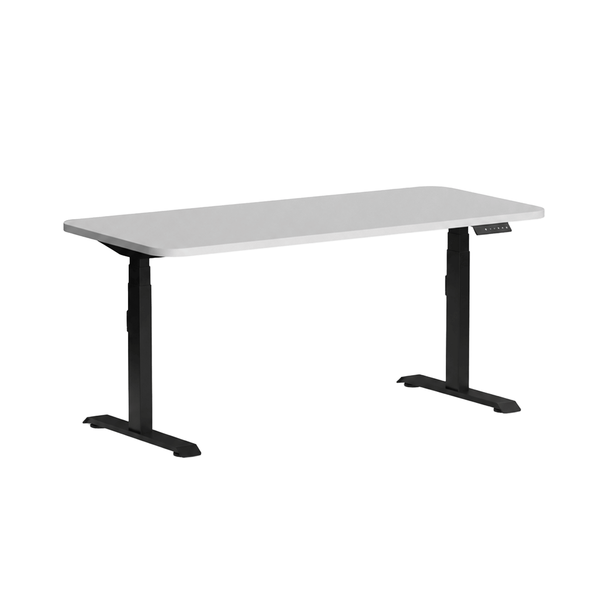 Klass Curve Height Adjustable Standing Desk 1500x750 Black White