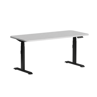 Klass Curve Height Adjustable Standing Desk 1500x750 Black White
