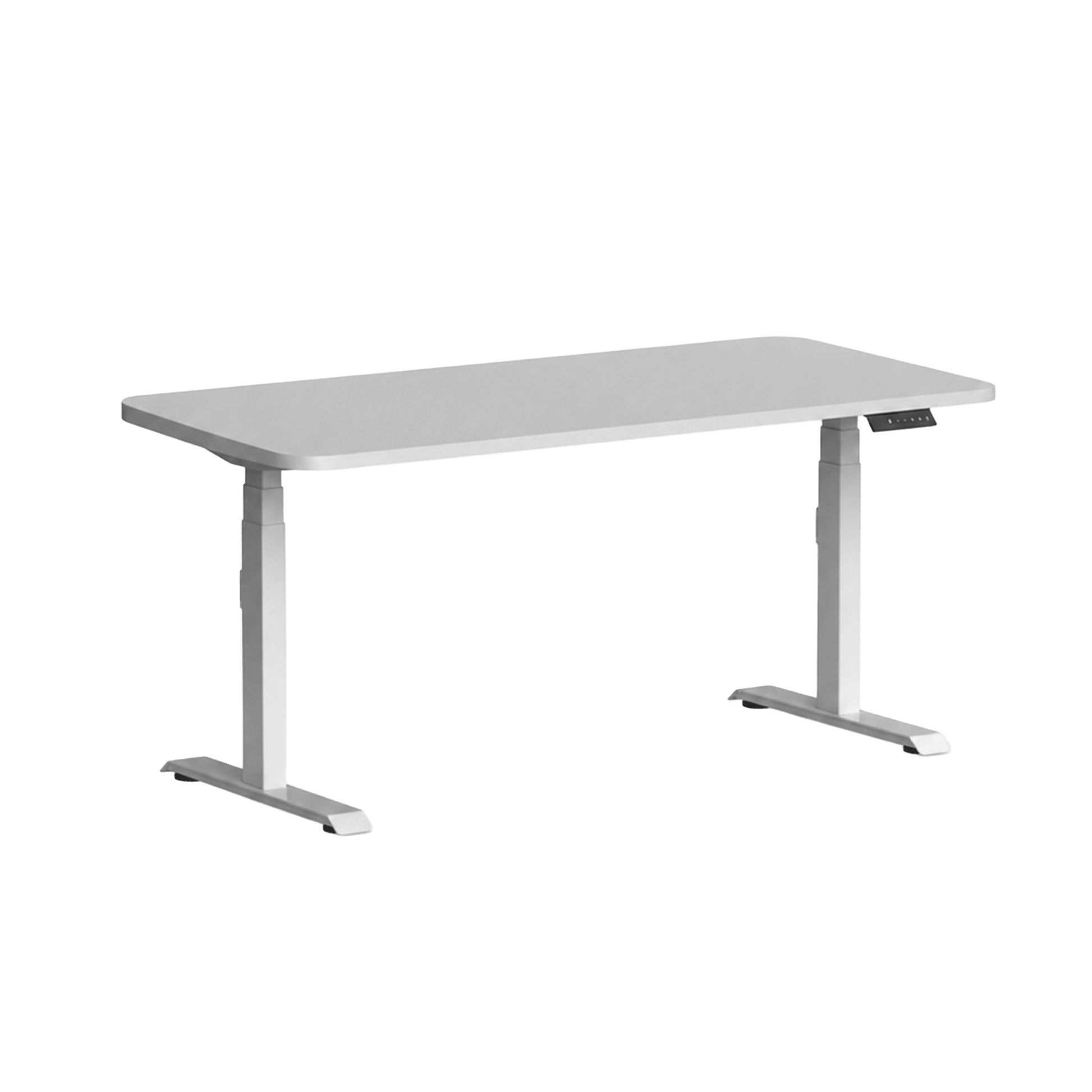 Klass Curve Height Adjustable Standing Desk 1500x750 White White