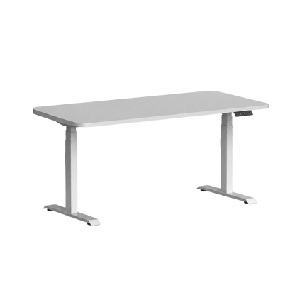 Klass Curve Height Adjustable Standing Desk 1500x750 White White