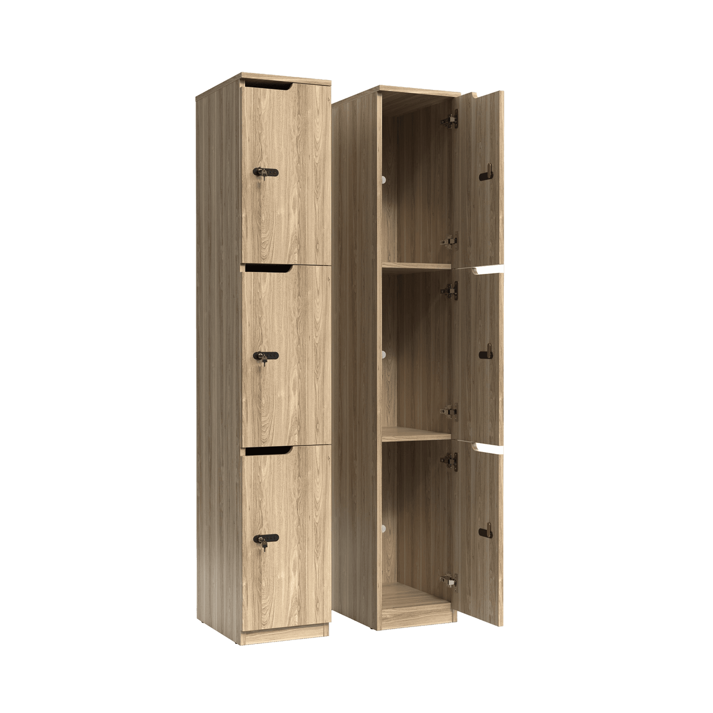 Knox 3 Door Melamine Locker New Oak Ravine