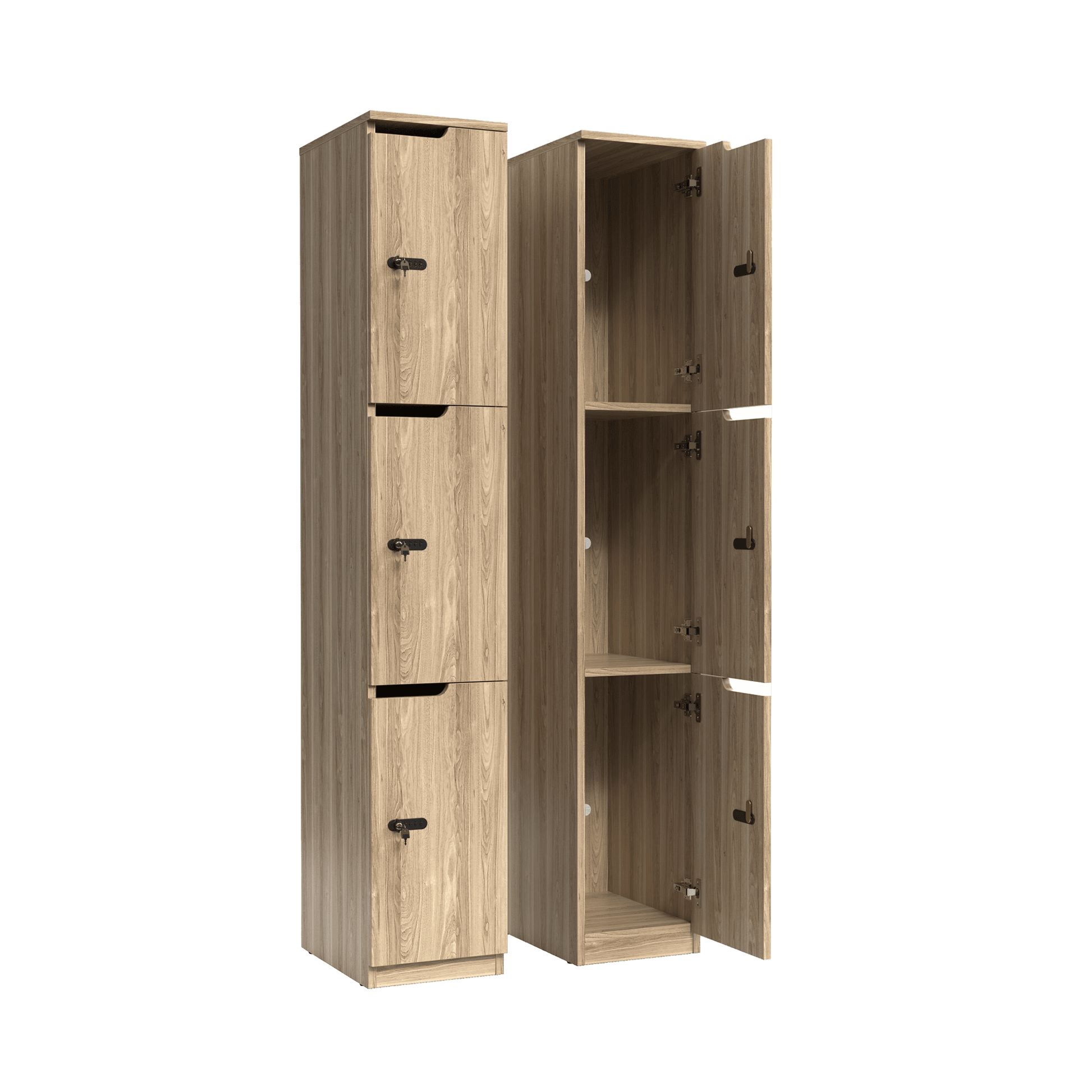 Knox 3 Door Melamine Locker New Oak Ravine