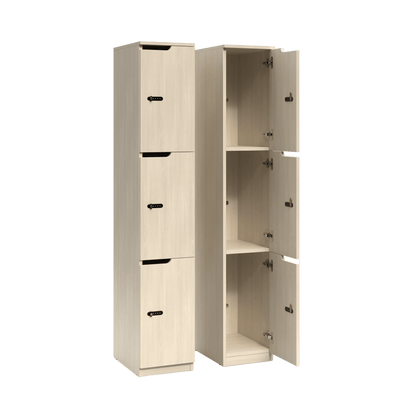 Knox 3 Door Melamine Locker New Oak Ravine
