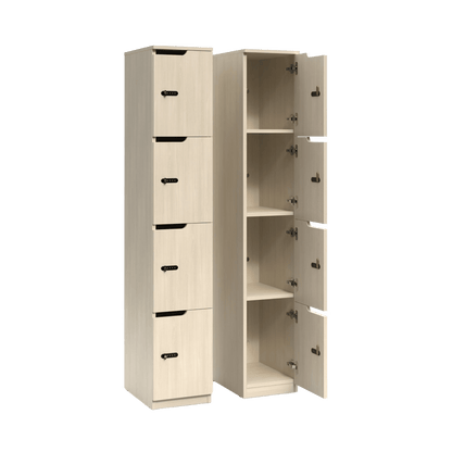 Knox 4 Door Melamine Locker New Oak Ravine