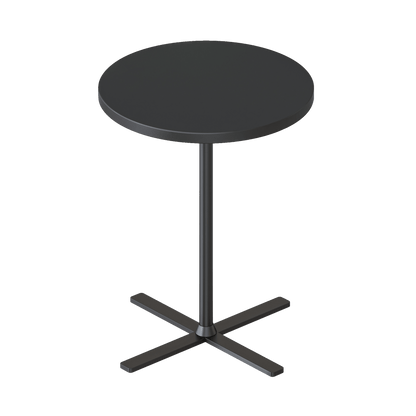 Kolo Round Side Table 500x457H Black Black Powdercoat